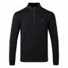 Adidas DWR 1/4 Zip Golf Sweater -Golf Shoes Sales Store Adidas AW22 DWR Quarter Zip Left Chest HM8280 SWADI322 Black Front