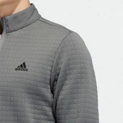 Adidas DWR 1/4 Zip Golf Sweater 12 Adidas DWR 1/4 Zip Golf Sweater -Golf Shoes Sales Store Adidas AW22 DWR Quarter Zip Left Chest HM8281 SWADI324 Grey Four Model 2