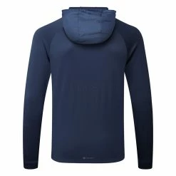 Adidas 3 Stripe COLD.RDY Golf Hoodie -Golf Shoes Sales Store Adidas AW22 Three Stripe Cold.Rdy Hoodie HS4813 SWADI318 Collegiate Navy Back