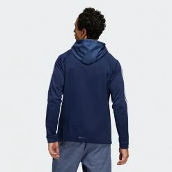 Adidas 3 Stripe COLD.RDY Golf Hoodie -Golf Shoes Sales Store Adidas AW22 Three Stripe Cold.Rdy Hoodie HS4813 SWADI318 Collegiate Navy Model 3