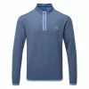 Adidas Microdot 1/4 Zip Golf Sweater 2 Adidas Microdot 1/4 Zip Golf Sweater -Golf Shoes Sales Store Adidas SS23 Microdot Quarter Zip Sweater HS7588 SWADI340 S Collegiate Navy Blue Fusion Front