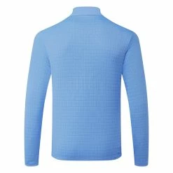 Adidas DWR 1/4 Zip Golf Sweater -Golf Shoes Sales Store Adidas DWR 1 4 Zip Golf Sweater Blue Fusion HY3905 Back