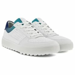 Ecco Tray Golf Shoes -Golf Shoes Sales Store Ecco Tray Golf Shoes White Blue Depths Caribbean 5