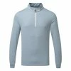FootJoy ThermoSeries 1/2 Zip Golf Pullover -Golf Shoes Sales Store FootJoy AW22 Thermoseries Midlayer Sweater 88813 SWFOO161 L Grey Stone Front