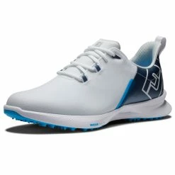FootJoy Fuel Sport 55454 Golf Shoes -Golf Shoes Sales Store FootJoy FJ Fuel Sport Shoes White Navy Blue 5