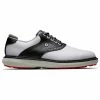 FootJoy FJ Traditions Spikeless 57924 Golf Shoes -Golf Shoes Sales Store FootJoy FJ Traditions Spikeless Shoes White Black Grey 1