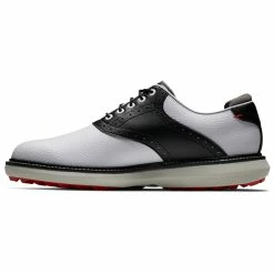 FootJoy FJ Traditions Spikeless 57924 Golf Shoes -Golf Shoes Sales Store FootJoy FJ Traditions Spikeless Shoes White Black Grey 4