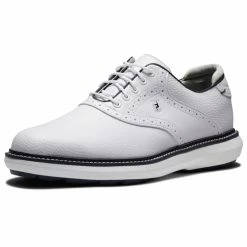 FootJoy FJ Traditions Spikeless 57927 Golf Shoes -Golf Shoes Sales Store FootJoy FJ Traditions Spikeless Shoes White Navy 5