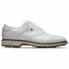 FootJoy Premiere Series Wilcox 54322 Golf Shoes -Golf Shoes Sales Store FootJoy Premier Series Wilcox Shoes White Light Grey 1