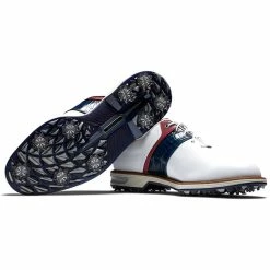 FootJoy Premiere Series Packard 53909 Golf Shoes -Golf Shoes Sales Store FootJoy Premiere Series Packard Golf Shoes White Navy Red 6