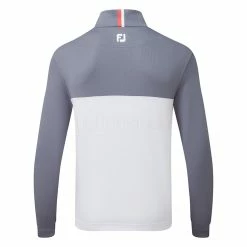 FootJoy Colour Blocked Chill-Out 1/2 Zip Golf Pullover 7 FootJoy Colour Blocked Chill-Out 1/2 Zip Golf Pullover -Golf Shoes Sales Store FootJoy SS22 Colour Blocked Chill Out 1 2 Zip Golf Sweater Graphite White 88401 Back