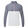 FootJoy Colour Blocked Chill-Out 1/2 Zip Golf Pullover 1 FootJoy Colour Blocked Chill-Out 1/2 Zip Golf Pullover -Golf Shoes Sales Store FootJoy SS22 Colour Blocked Chill Out 1 2 Zip Golf Sweater Graphite White 88401 Front