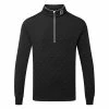FootJoy Diamond Jacquard Chill-Out 1/4 Zip Golf Pullover 2 FootJoy Diamond Jacquard Chill-Out 1/4 Zip Golf Pullover -Golf Shoes Sales Store FootJoy SS22 Diamond Jacquard Chill Out 1 4 Zip Golf Sweater Black Grey 88451 Front
