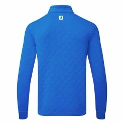 FootJoy Diamond Jacquard Chill-Out 1/4 Zip Golf Pullover 10 FootJoy Diamond Jacquard Chill-Out 1/4 Zip Golf Pullover -Golf Shoes Sales Store FootJoy SS22 Diamond Jacquard Chill Out 1 4 Zip Golf Sweater Cobalt White 88454 Back