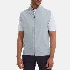 FootJoy Knit Full Zip Golf Vest -Golf Shoes Sales Store FootJoy SS22 Knit Full Zip Golf Vest Grey 88457 model 1
