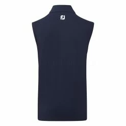 FootJoy Knit Full Zip Golf Vest -Golf Shoes Sales Store FootJoy SS22 Knit Full Zip Golf Vest Navy 88456 Back