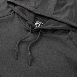 FootJoy Lightweight Golf Hoodie -Golf Shoes Sales Store FootJoy SS22 Lightweight Golf Hoodie Heather Charcoal 88449 Detail