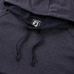 FootJoy Lightweight Golf Hoodie -Golf Shoes Sales Store FootJoy SS22 Lightweight Golf Hoodie Heather Navy 88448 Detail