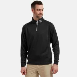 FootJoy Chill-Out 1/4 Zip Golf Pullover 11 FootJoy Chill-Out 1/4 Zip Golf Pullover -Golf Shoes Sales Store FootJoy SS19 Chill Out 2.0 Pullover 90146 Code SWFOO088 Black Model 1