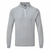FootJoy Chill-Out 1/4 Zip Golf Pullover -Golf Shoes Sales Store FootJoy SS19 Chill Out 2.0 Pullover 90149 Code SWFOO091 HeatherGrey Front