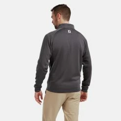 FootJoy Chill-Out 1/4 Zip Golf Pullover -Golf Shoes Sales Store FootJoy SS20 Chill Out Pullover 90397 Code SWFOO110 Charcoal Model 3