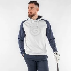 Galvingreen Galvin Green Devlin Insula Golf Hoodie -Golf Shoes Sales Store Galvin Green AW22 DEVLIN HOODED G134273 COOL GREY NAVY Model 1