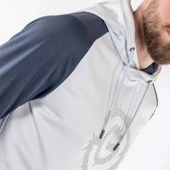 Galvingreen Galvin Green Devlin Insula Golf Hoodie -Golf Shoes Sales Store Galvin Green AW22 DEVLIN HOODED G134273 COOL GREY NAVY Model 2