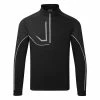 Galvingreen Galvin Green Daxton Insula Golf Pullover 2 Galvingreen Galvin Green Daxton Insula Golf Pullover -Golf Shoes Sales Store Galvin Green SS22 Daxton Insula Half Zip Pullover G124271 Code SWGAL355 M Black Granite Grey White Front