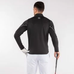Galvingreen Galvin Green Daxton Insula Golf Pullover -Golf Shoes Sales Store Galvin Green SS22 Daxton Insula Half Zip Pullover G124271 Code SWGAL355 M Black Granite Grey White Model 3