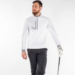 Galvingreen Galvin Green Daxton Insula Golf Pullover -Golf Shoes Sales Store Galvin Green SS22 Daxton Insula Half Zip Pullover G124201 Code SWGAL350 M White Cool Grey Sharkskin Model 1