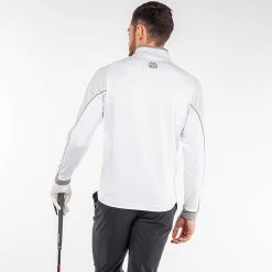 Galvingreen Galvin Green Daxton Insula Golf Pullover -Golf Shoes Sales Store Galvin Green SS22 Daxton Insula Half Zip Pullover G124201 Code SWGAL350 M White Cool Grey Sharkskin Model 2
