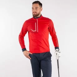 Galvingreen Galvin Green Daxton Insula Golf Pullover 11 Galvingreen Galvin Green Daxton Insula Golf Pullover -Golf Shoes Sales Store Galvin Green SS22 Daxton Insula Half Zip Pullover G124223 Code SWGAL352 M Red Navy White Model 1