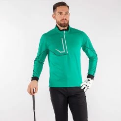 Galvingreen Galvin Green Daxton Insula Golf Pullover 11 Galvingreen Galvin Green Daxton Insula Golf Pullover -Golf Shoes Sales Store Galvin Green SS22 Daxton Insula Half Zip Pullover G124287 Code SWGAL356 M Green Black White Model 1