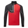Galvingreen Galvin Green Daxton Insula Golf Pullover 2 Galvingreen Galvin Green Daxton Insula Golf Pullover -Golf Shoes Sales Store Galvin Green SS23 Daxton 1 4 Zip Sweater G124227 SWGAL383 S Red Forged Iron White Front