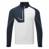 Galvingreen Galvin Green Daxton Insula Golf Pullover 2 Galvingreen Galvin Green Daxton Insula Golf Pullover -Golf Shoes Sales Store Galvin Green SS23 Daxton 1 4 Zip Sweater G124237 SWGAL384 S Navy Cool Grey White Front