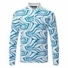 Jlindeberg J.Lindeberg August Print 1/4 Zip Golf Sweater 2 Jlindeberg J.Lindeberg August Print 1/4 Zip Golf Sweater -Golf Shoes Sales Store J.Lindeberg AW21 August Print 14 Zip Sweater GMJS06177 Code SWLIN042 Dresden Blue White Front