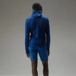 Jlindeberg J.Lindeberg Aerial 1/4 Zip Golf Hoodie -Golf Shoes Sales Store J.Lindeberg AW22 Aerial Quarter Hood GMJS07797 0337 SWLIN085 Navy PeonyAiry Blue Model 3