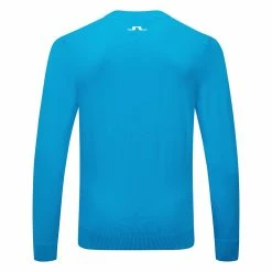 Jlindeberg J.Lindeberg Gus Golf Sweater -Golf Shoes Sales Store J.Lindeberg SS22 Gus Sweater GMKW04726 O253 Code SWLIN075 M Blue Danube Back