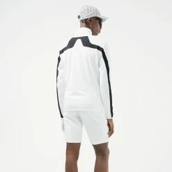 Jlindeberg J.Lindeberg Jarvis Full Zip Golf Jacket -Golf Shoes Sales Store J.Lindeberg SS22 Jarvis Mid Layer GMJS03873 0000 Code SWLIN045 M White Black Model 3