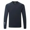 Jlindeberg J.Lindeberg Kent Crew Golf Sweater -Golf Shoes Sales Store J.Lindeberg SS22 Kent Golf Crew GMJS05634 6881 Code SWLIN058 M Navy Melange JL Navy Front