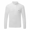 Jlindeberg J.Lindeberg Luke 1/2 Zip Golf Sweater -Golf Shoes Sales Store J.Lindeberg SS22 Luke Half Zip Mid Layer GMJS06340 0000 Code SWLIN044 M White Black Front