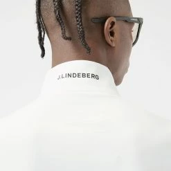 Jlindeberg J.Lindeberg Luke 1/2 Zip Golf Sweater -Golf Shoes Sales Store J.Lindeberg SS22 Luke Half Zip Mid Layer GMJS06340 0000 Code SWLIN044 M White Black model 2