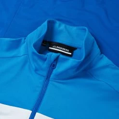 Jlindeberg J.Lindeberg Jarvis Full Zip Golf Jacket -Golf Shoes Sales Store J.Lindeberg SS23 Jarvis Mid Layer AMJS07968 O175 SWLIN101 Brilliant Blue Detail