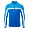 Jlindeberg J.Lindeberg Jarvis Full Zip Golf Jacket -Golf Shoes Sales Store J.Lindeberg SS23 Jarvis Mid Layer AMJS07968 O175 SWLIN101 Brilliant Blue Front