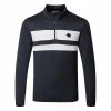 Jlindeberg J.Lindeberg Bran 1/2 Zip Golf Sweater -Golf Shoes Sales Store J.Lindeberg GMJS08145 6855 M Bran Mid Layer UK SMU JL Navy SWLIN090 Front