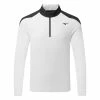 Mizuno Winter Breeze 1/4 Zip Golf Sweater -Golf Shoes Sales Store Mizuno AW22 Winter Breeze 1 4 Zip 52GA2506 05 SWMIZ052 2XL Grey Black Front