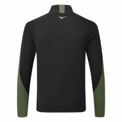 Mizuno Winter Breeze 1/4 Zip Golf Sweater 7 Mizuno Winter Breeze 1/4 Zip Golf Sweater -Golf Shoes Sales Store Mizuno AW22 Winter Breeze 1 4 Zip 52GA2506 39 SWMIZ050 M Olive Black Back