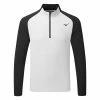 Mizuno Winter Breeze Bloc 1/4 Zip Golf Sweater 2 Mizuno Winter Breeze Bloc 1/4 Zip Golf Sweater -Golf Shoes Sales Store Mizuno AW22 Winter Breeze Bloc 1 4 Zip 52GA2504 05 SWMIZ048 S Grey Black Front