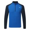 Mizuno Winter Breeze Bloc 1/4 Zip Golf Sweater 2 Mizuno Winter Breeze Bloc 1/4 Zip Golf Sweater -Golf Shoes Sales Store Mizuno AW22 Winter Breeze Bloc 1 4 Zip 52GA2504 23 SWMIZ049 M Blue Navy Front