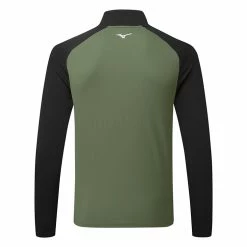 Mizuno Winter Breeze Bloc 1/4 Zip Golf Sweater 7 Mizuno Winter Breeze Bloc 1/4 Zip Golf Sweater -Golf Shoes Sales Store Mizuno AW22 Winter Breeze Bloc 1 4 Zip 52GA2504 39 SWMIZ047 L Olive Black Back